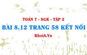 Bài 8.12 trang 58 Toán 7 Kết nối tri thức Tập 2